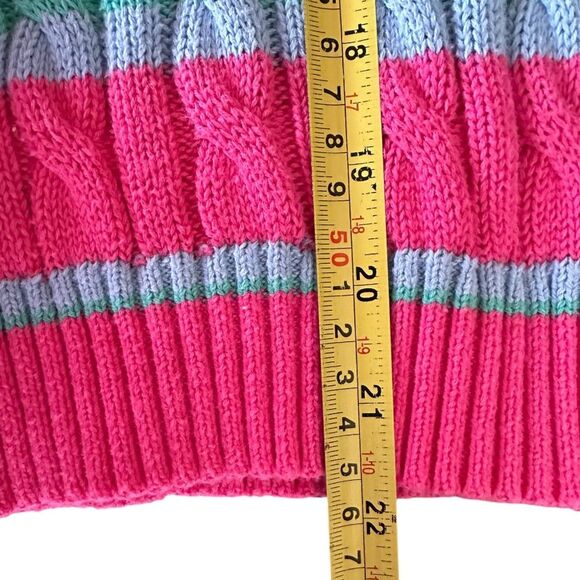 BiBi Colorful Vibrant Striped Women's Sweater. Size Large. 100% Cotton. Spring - Picture 5 of 9